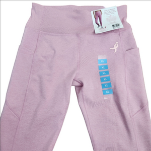 Susan G Komen By Earth Yoga Breast Cancer Awareness Leggings XL Pink NWT